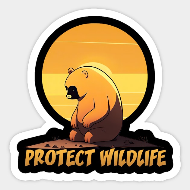 Wildlife - Bear 3 Sticker by i2studio